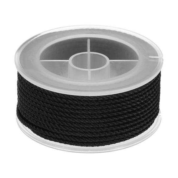 Uxcell Nylon Thread Twine Beading Cord, 36ft Stretchy Braided Bracelets String Cord for Jewelry Making, Black