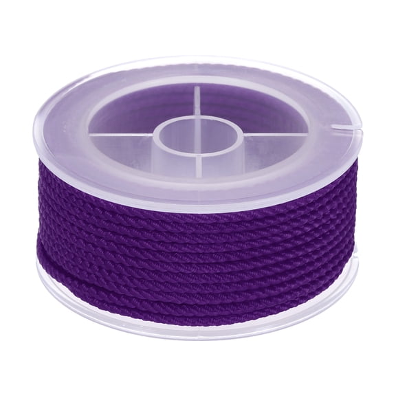 Uxcell Nylon Thread Twine Beading Cord, 36ft Stretchy Braided Bracelets String Cord for Jewelry Making, Dark Purple