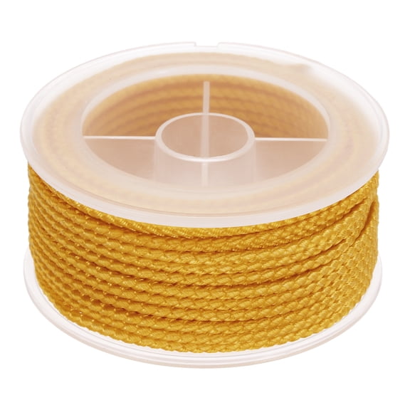 Uxcell Nylon Thread Twine Beading Cord, 36ft Stretchy Braided Bracelets String Cord for Jewelry Making, Gold Yellow