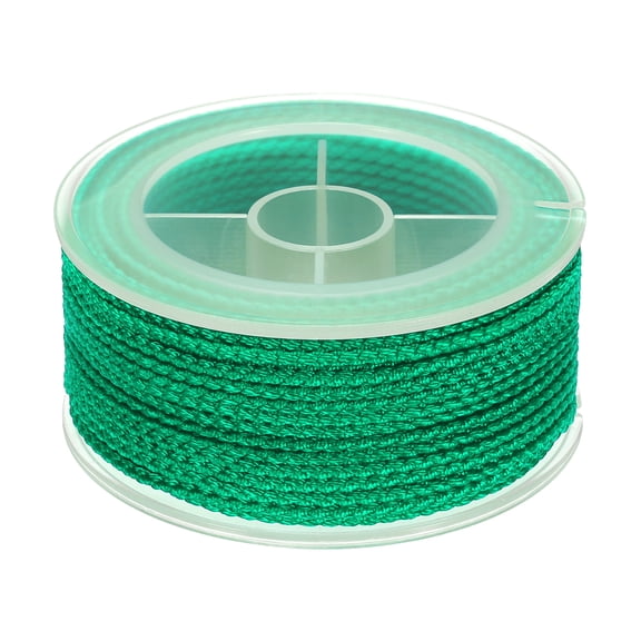 Uxcell Nylon Thread Twine Beading Cord, 52ft Stretchy Braided Bracelets String Cord for Jewelry Making, Bright Green