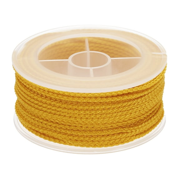 Uxcell Nylon Thread Twine Beading Cord, 52ft Stretchy Braided Bracelets String Cord for Jewelry Making, Gold Yellow