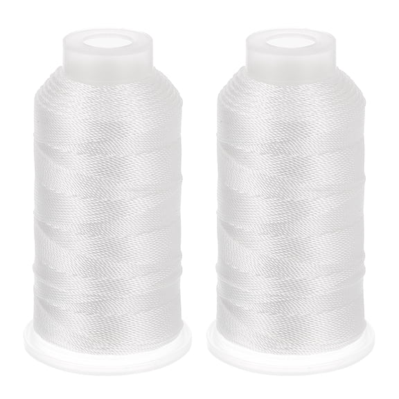 Uxcell Nylon Thread for Lab 180m (591 Ft), 2 Roll 18-Ply Nylon String Cord Twine, String Line Sewing Thread for Physics Experiment Gardening, White