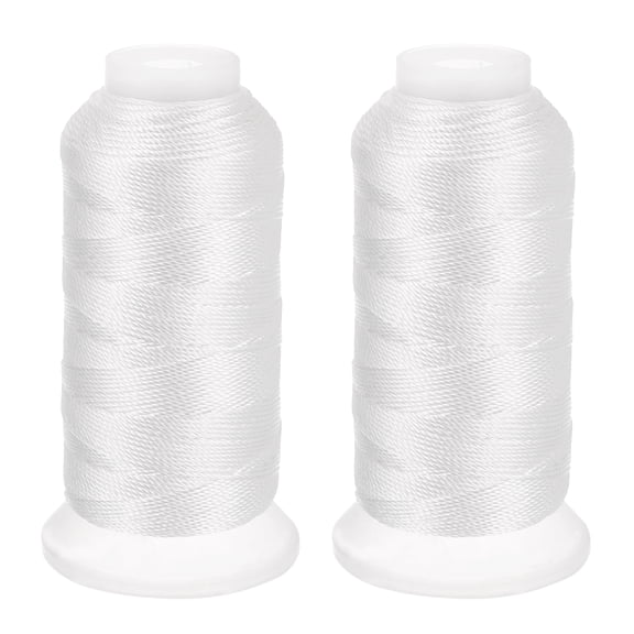 Uxcell Nylon Thread for Lab 240m (787 Ft), 2 Roll 15-Ply Nylon String Cord Twine, String Line Sewing Thread for Physics Experiment Gardening, White