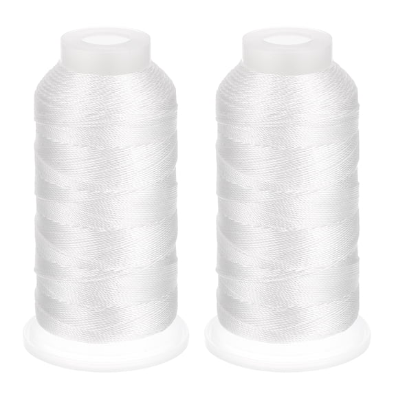 Uxcell Nylon Thread for Lab 270m (886 Ft), 2 Roll 12-Ply Nylon String Cord Twine, String Line Sewing Thread for Physics Experiment Gardening, White