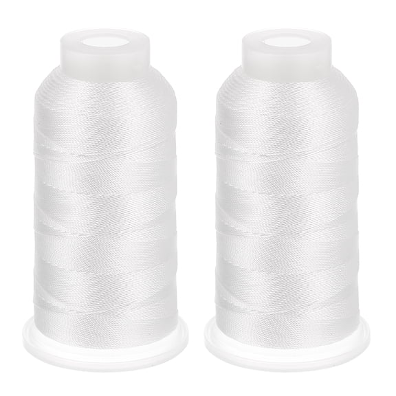 Uxcell Nylon Thread for Lab 300m (984 Ft), 2 Roll 9-Ply Nylon String Cord Twine, String Line Sewing Thread for Physics Experiment Gardening, White