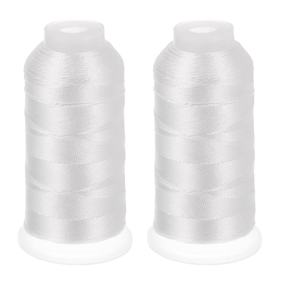 Uxcell Nylon Thread for Lab 480m (1575 Ft), 2 Roll 6-Ply Nylon String Cord Twine, String Line Sewing Thread for Physics Experiment Gardening, White