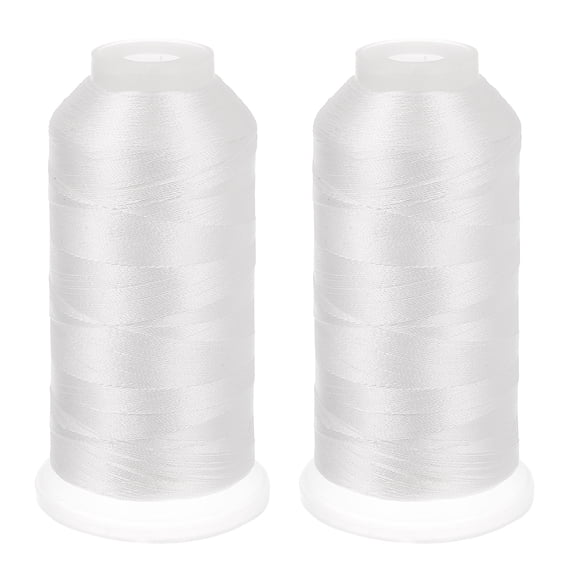 Uxcell Nylon Thread for Lab 700m (2297 Ft), 2 Roll 3-Ply Nylon String Cord Twine, String Line Sewing Thread for Physics Experiment Gardening, White