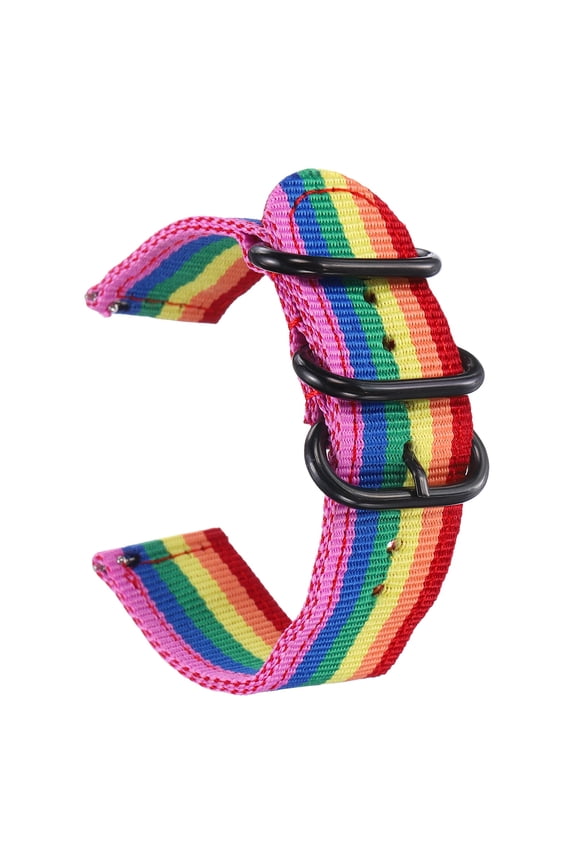 Nylon Watch Band 22mm Quick Release Watch Straps Replacement Bands for Men Women with Flat Round Buckle, Colorful (29mm)