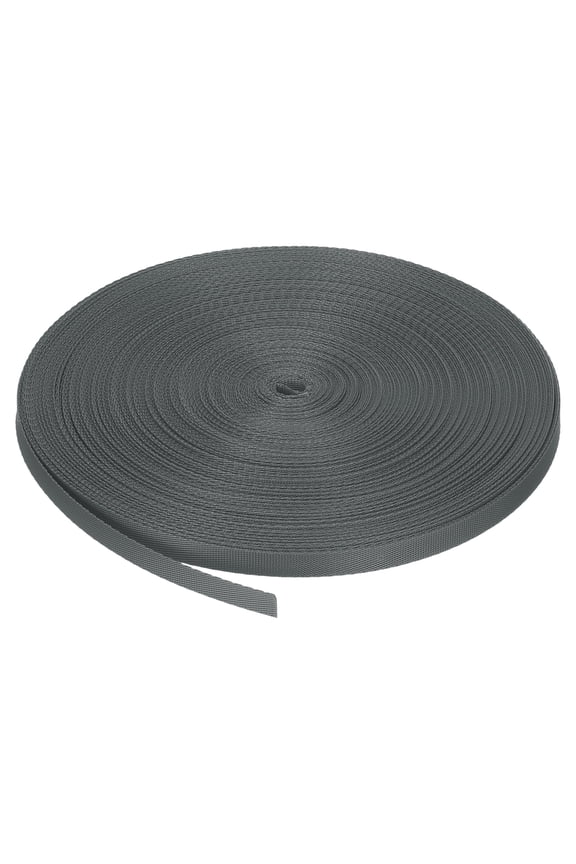 Nylon Webbing Strap Flat 3/8" 50 Yards Dust Grey for DIY Backpack Luggage-rack