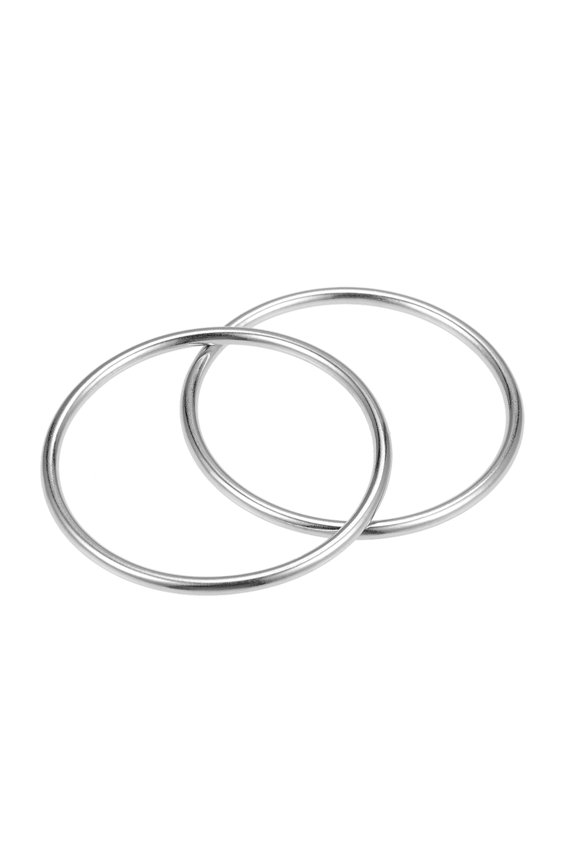 O Ring Buckle 2-Inch(50mm) O-Rings for Hardware Bags Belts Craft DIY Accessories Zinc Alloy Silver Tone 2Pcs