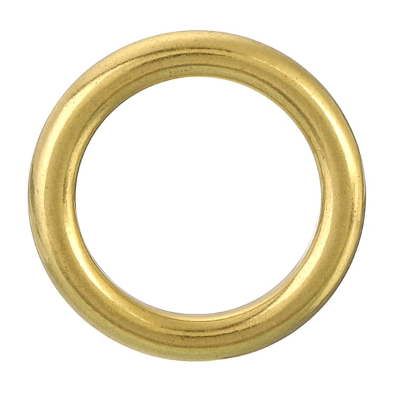 Uxcell O Ring Buckle 20mm/0.79", Brass Seamless Welded Circle Loop 4mm Thickness for Luggage Webbing Craft DIY