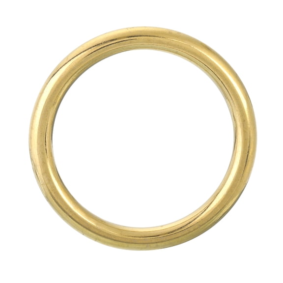 Uxcell O Ring Buckle 45mm/1.77", Brass Seamless Welded Circle Loop 6.4mm Thickness for Luggage Webbing Craft DIY
