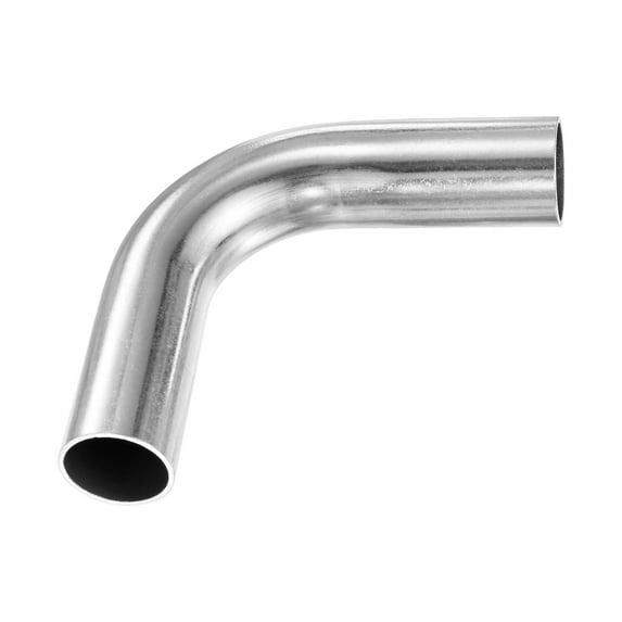 Uxcell OD 1 Inch 90 Degree Mandrel Bend Elbow, Thicken 1.5 mm 304 Stainless Steel Exhaust Elbow Pipe for Car Modified Exhaust System, Stair Handrail Bend, Height 100 mm