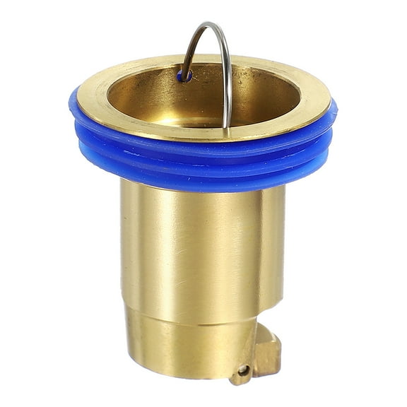 Uxcell Odor Proof Floor Drain, 2" Brass Floor Drain Cover Shower Plug Drain Backflow Preventer Suitable for Pipes Tubes Bathroom Kitchen, Gold