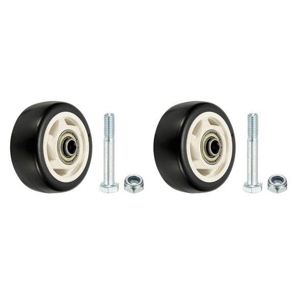 Uxcell Office Chair Wheels 2.95 x 1.2, 2 Pack Caster Wheels Office Chair Replacement Smooth Quiet Rolling with Bearing for Hardwood Floor Carpet, Black
