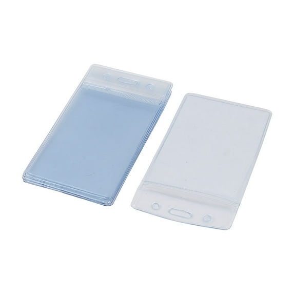 Uxcell Office Company Business Exhibition ID Name Plastic Credit Card Holder Clear 5Pcs
