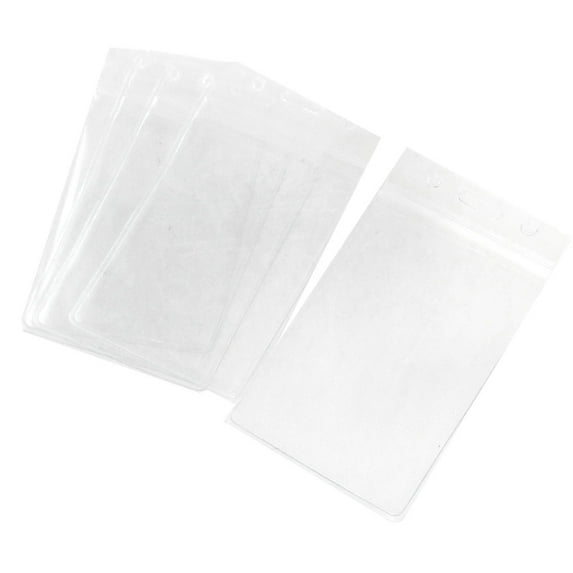 Uxcell Office Company Badge Working Exhibition ID Name Card Holders Clear 5 Pcs
