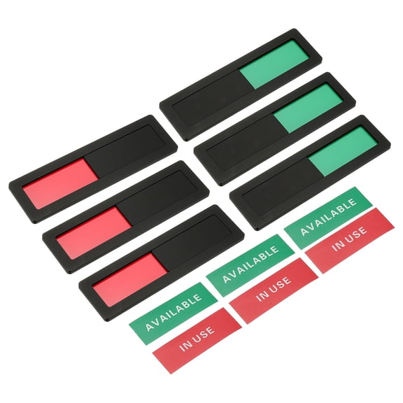 Uxcell Office Door Sign, 11 Set DIY Blank Sign for Office, Black, 3 Pcs