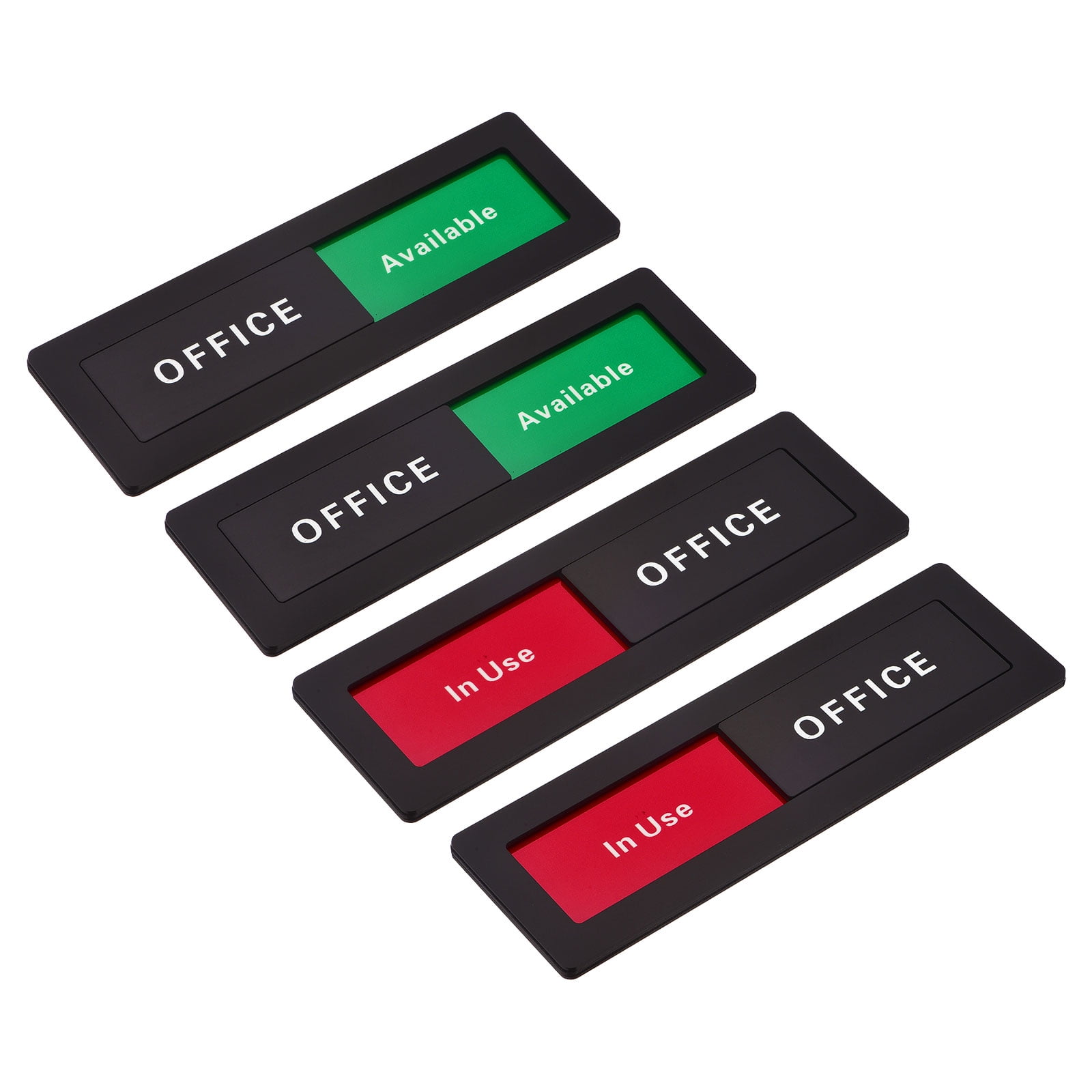 Uxcell Office Door Sign, Office Available In Use Sign for Office, Black ...