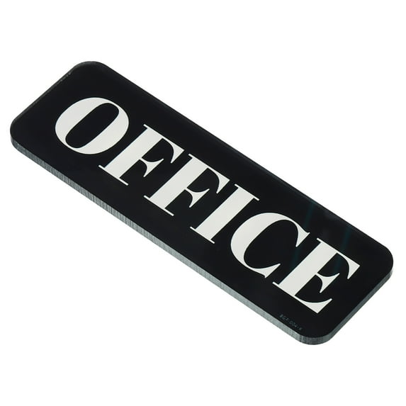 Uxcell Office Sign Acrylic 6"x2" Self Adhesive Door Sign Sticker Waterproof Decor Label Black