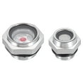 thumbnail image 1 of Uxcell Oil Sight Glass Threaded Alloy Oil Liquid Level Gauge Oil Indicator Tank Sighting Glass Silver 1/4", 1/2", 1 of 6