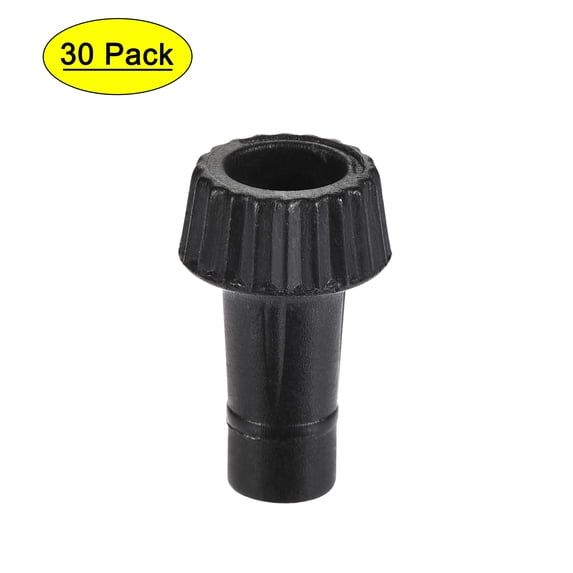 Uxcell On/Off Replacement Lamp Socket Turn Knob 20mm Length Black 30Pack