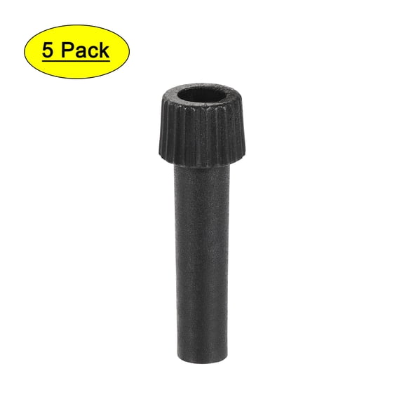 Uxcell On/Off Replacement Lamp Socket Turn Knob 35mm Length Black 5Pack