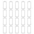 thumbnail image 1 of Uxcell Open Back Bezel Pendants, 50Pack Rectangle Hollow Frame Charm Geometric Blank Trays for Resin (Silver), 1 of 6