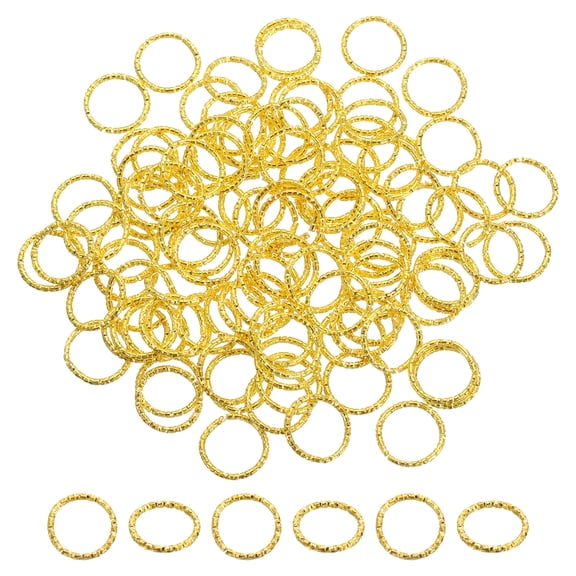 Uxcell Open Jump Rings 100Pack 12mm O-ring Connectors for Jewelry Making, Gold