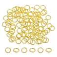 thumbnail image 1 of Uxcell Open Jump Rings 100Pack 8mm O-ring Connectors for Jewelry Making, Gold, 1 of 5