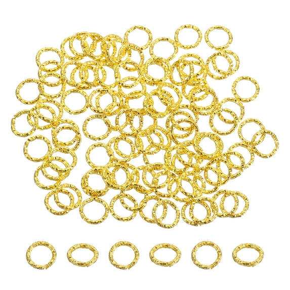 Uxcell Open Jump Rings 100Pack 8mm O-ring Connectors for Jewelry Making, Gold
