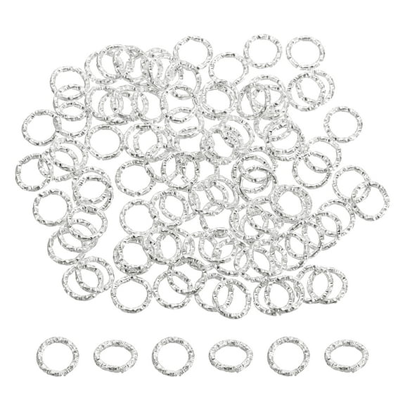 Uxcell Open Jump Rings 100Pack 8mm O-ring Connectors for Jewelry Making, Silver