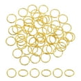 thumbnail image 1 of Uxcell Open Jump Rings 50Pack 15mm O-ring Connectors for Jewelry Making, Gold, 1 of 5