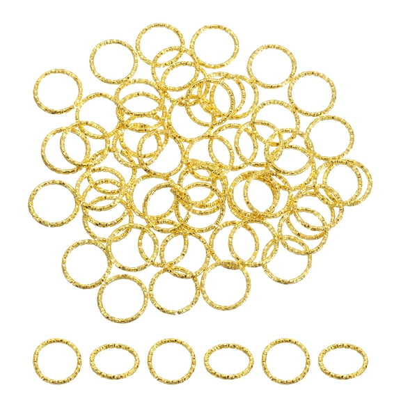 Uxcell Open Jump Rings 50Pack 15mm O-ring Connectors for Jewelry Making, Gold