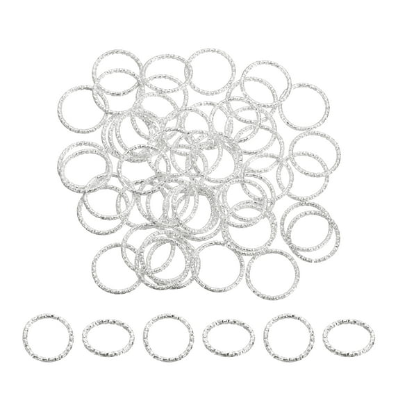 Uxcell Open Jump Rings 50Pack 18mm O-ring Connectors for Jewelry Making, Silver