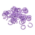 thumbnail image 1 of Uxcell Open Jump Rings, 8mm Colorful O-ring Connectors for DIY Crafts, Purple, 160Pack, 1 of 4