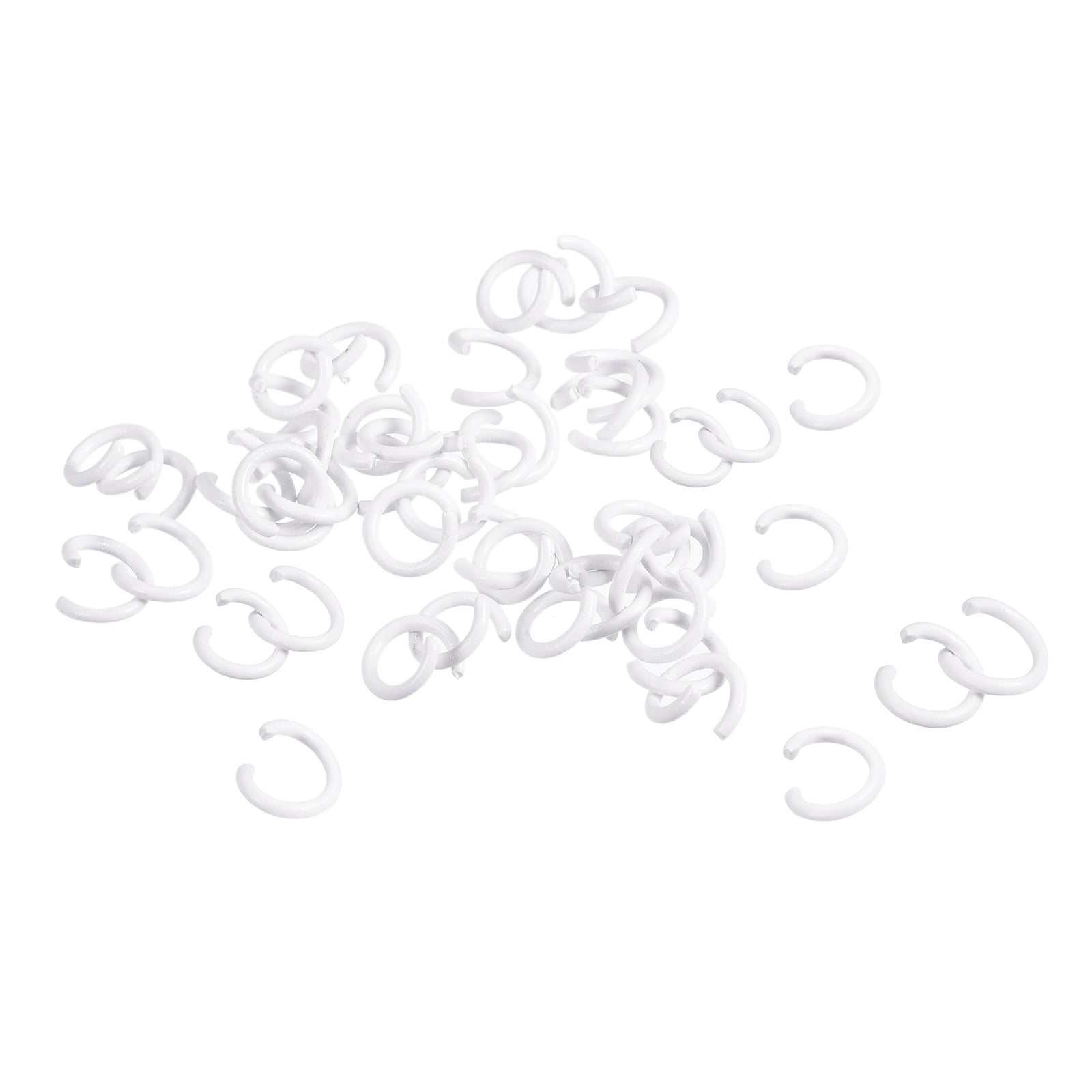 uxcell Open Jump Rings, 8mm Colorful O-Ring Connectors for DIY Crafts,  Carbon Steel, Black, 160Pcs