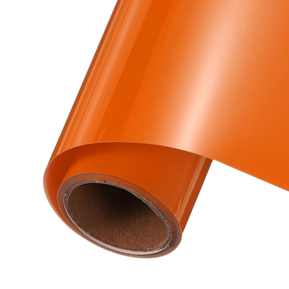 Uxcell Orange Heat Transfer Vinyl, 10 Inch x 5ft Iron-on Vinyl Roll for Decal Cutting, Signs, Scrapbooking, DIY Craft, Home Decoration