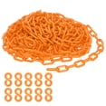 thumbnail image 1 of Uxcell Orange Plastic Chain, 39 ft 6mm Safety Barrier Chain for Crowd Control, 1 of 7