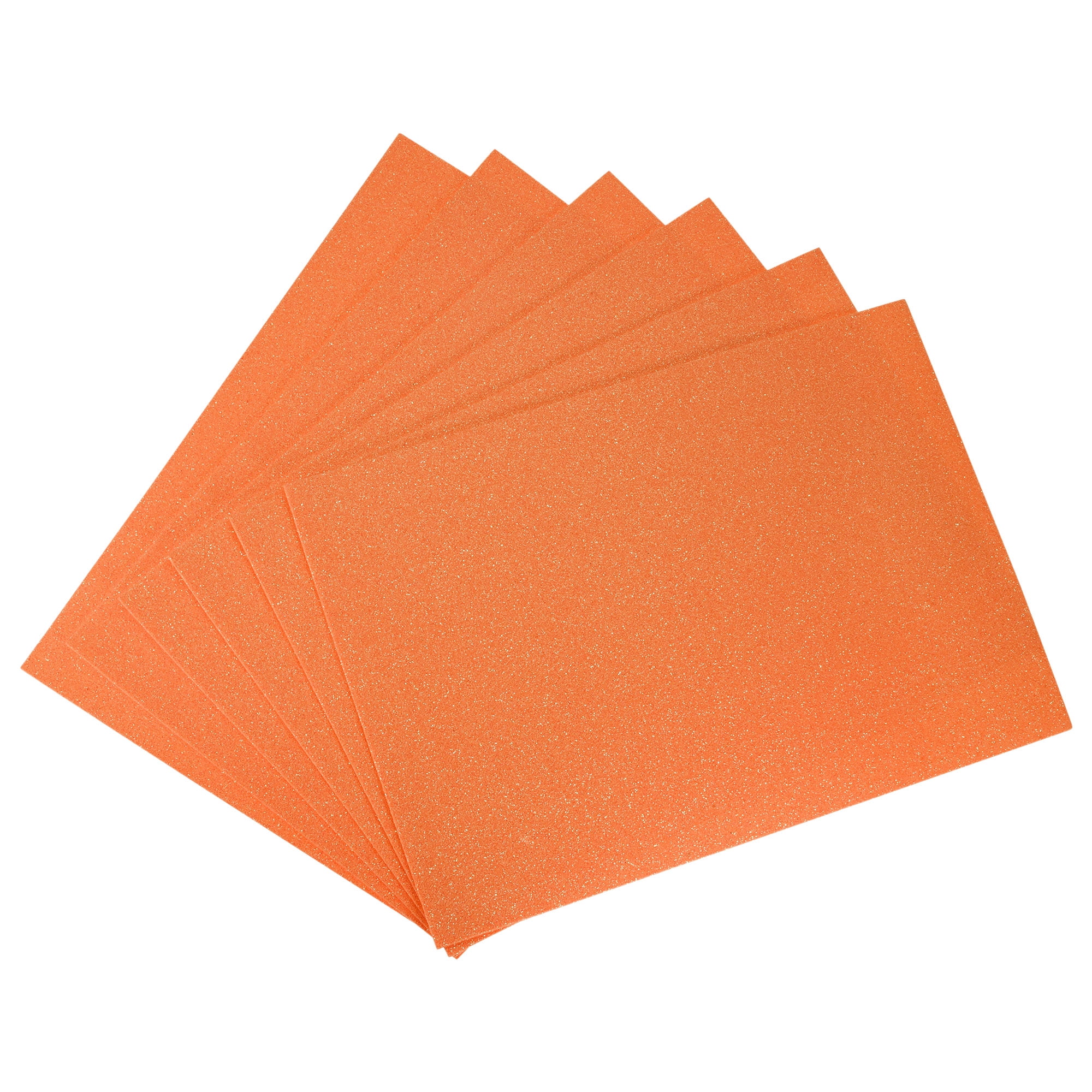 Uxcell Orange Shiny EVA Foam Sheets 23.6x15.7in 1.2mm Thick for Crafts DIY 6 Pcs