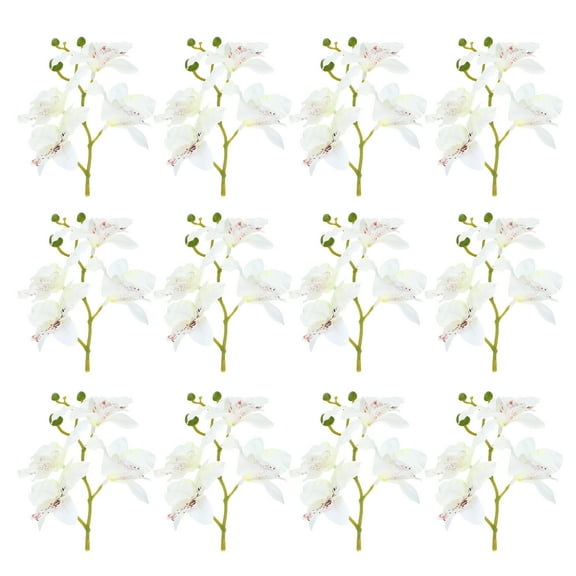 Uxcell Orchid Faux Flowers for Floating Candles Centerpiece Vase Fillers 12 Cream