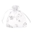 thumbnail image 1 of Uxcell Organza Bag, Sheer Butterfly Mesh Bags Drawstring Gift Bags Bulk Party Favor Bag Jewelry Pouches White-Silver, 1 of 6
