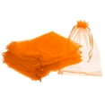 thumbnail image 1 of Uxcell Organza Bags, 50 Pcs 8.66x6.3 Inch Drawstring Mini Pouches for Party Wedding, Orange, 1 of 5