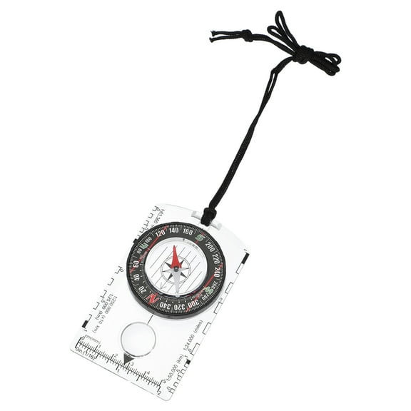 Uxcell Orienteering Compass, Navigation Hiking Compasses for Map Reading Survival Outdoor Exploring Transparent