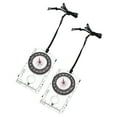 thumbnail image 1 of Uxcell Orienteering Compass, 2 Pack Navigation Hiking Compasses for Map Reading Survival Outdoor Exploring Transparent, 1 of 7