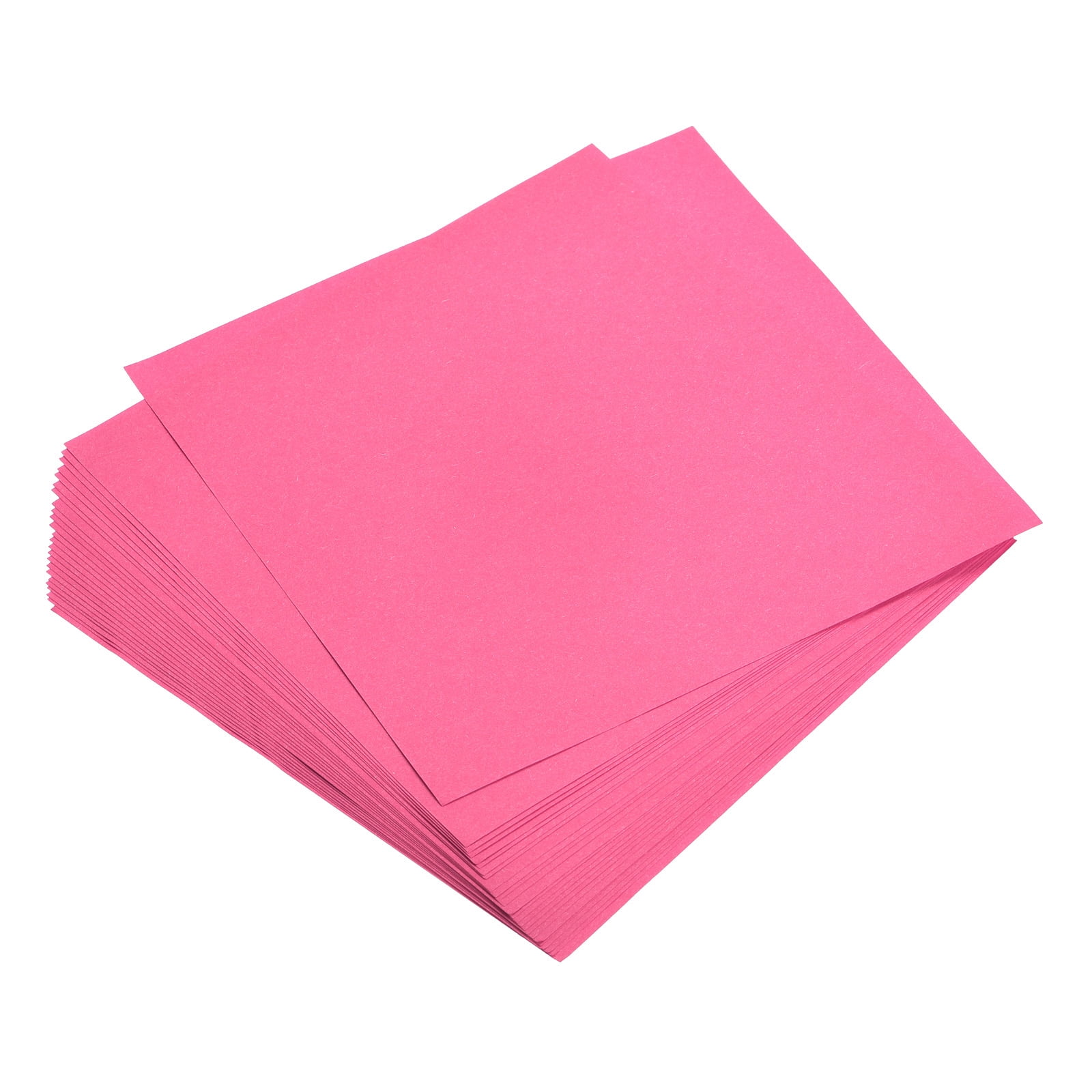 Uxcell Origami Paper Double Sided Fluorescent Pink 6x6 Inch Square