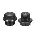 thumbnail image 1 of Uxcell Outer Hex Head Pipe Fitting Plug 2Pcs M16x1.5mm, 1 of 4