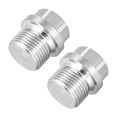 thumbnail image 1 of Uxcell Outer Hex Head Plug 304 Stainless Steel Solid Thread Corrosion Resistant Bung Plug Pipe Fitting 2Pcs 1.02" x 0.98"(L x Max.D), 1 of 3