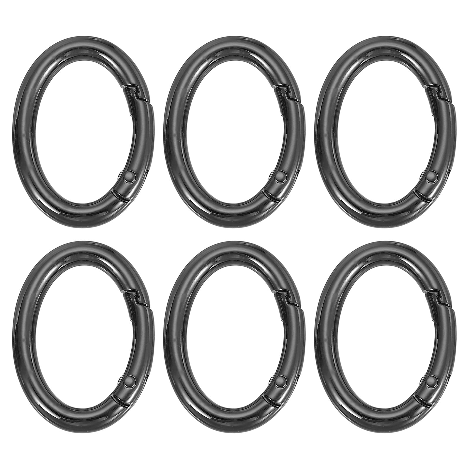 Uxcell Oval Egg Shaped Spring Snap Keychain Clip, 10 Pcs Metal Trigger ...