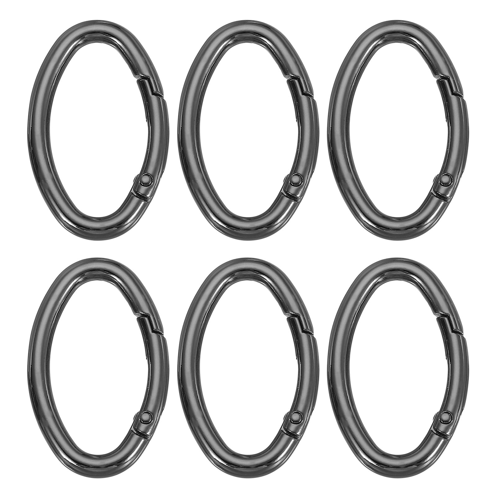 Uxcell Oval Egg Shaped Spring Snap Keychain Clip, 10 Pcs Metal Trigger ...